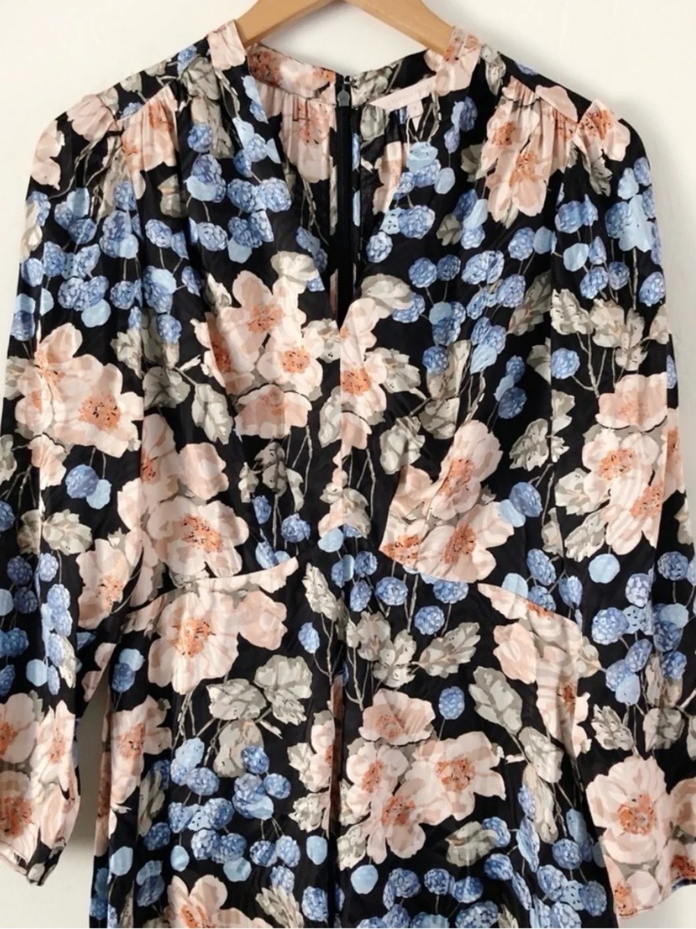 Rebecca Taylor Rose Long Sleeve Mini Dress